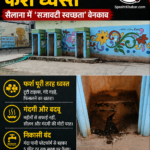 दीवारों पर स्वच्छता के रंग, फाइबर के मूत्रालयों का फर्श ध्वस्त – सैलाना में “सजावटी स्वच्छता” बेनकाब
