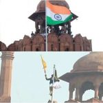 लाल क‍िला: जहां शान से लहराता है तिरंगा, वहां किसानों ने फहराया अपना झंडा, शशि थरूर भी भड़के