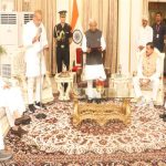 राज्यपाल श्री पटेल ने नव नियुक्त मंत्री रामनिवास रावत को शपथ दिलाई